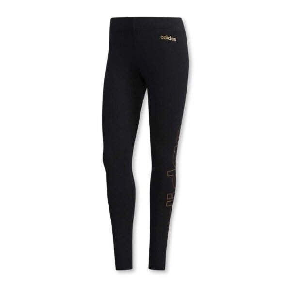 Adidas Women's Tight Fit Snug Elastic Logo Printed Leggings Black Sz Extra Small - Picture 1 of 3